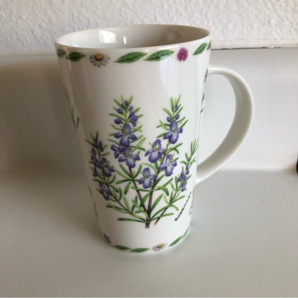 Kent Pottery Coffee Mug Cup Floral Herbs
